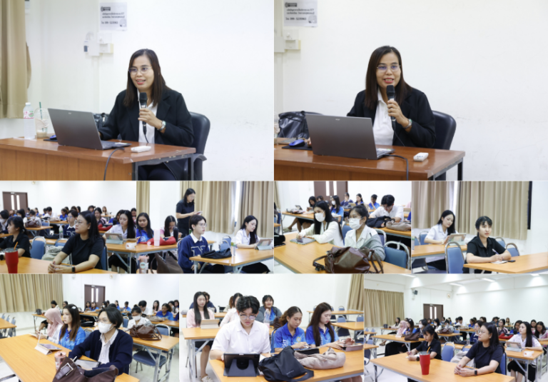 การบรรยายพิเศษในรายวิชากระบวนการผลิตเครื่องสำอางฯ (4143410)  ในหัวข้อ “ภาพรวมมาตรฐานและการปฏิบัติตนตามหลักเกณฑ์ที่ดี ความสำคัญของ ASEAN GMP และ ISO 22716 ในอุตสาหกรรมเครื่องสำอาง กฎหมายและข้อกำหนดเกี่ยวกับสถานที่ผลิต”